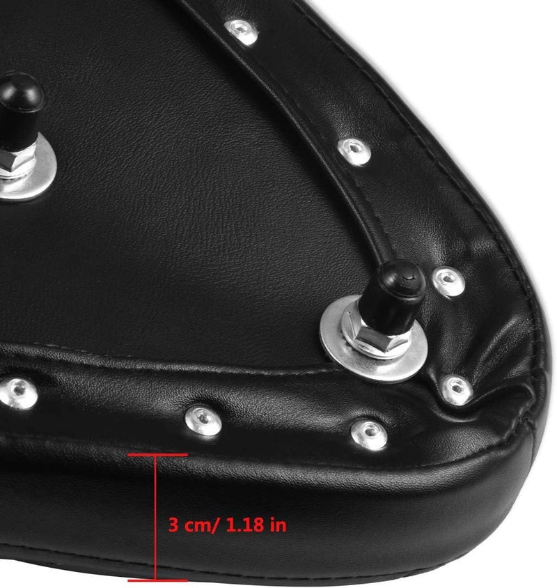 NATGIC Motorcycle Solo Seat Cushion Baseplate Spring Seat Pad Saddle Bracket for Cruiser Bobber Chopper Honda Yamaha Suzuki Kawasaki (New-Black) - Image 4